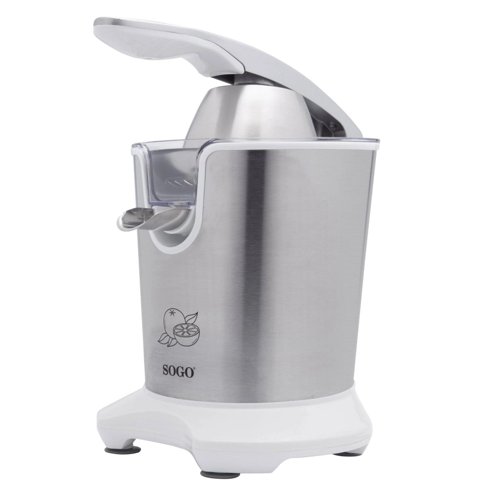 Spremiagrumi elettrico con leva pressione, 2 coni acciaio inox, capacità 550ml, funzione antigoccia 160W - SOGO