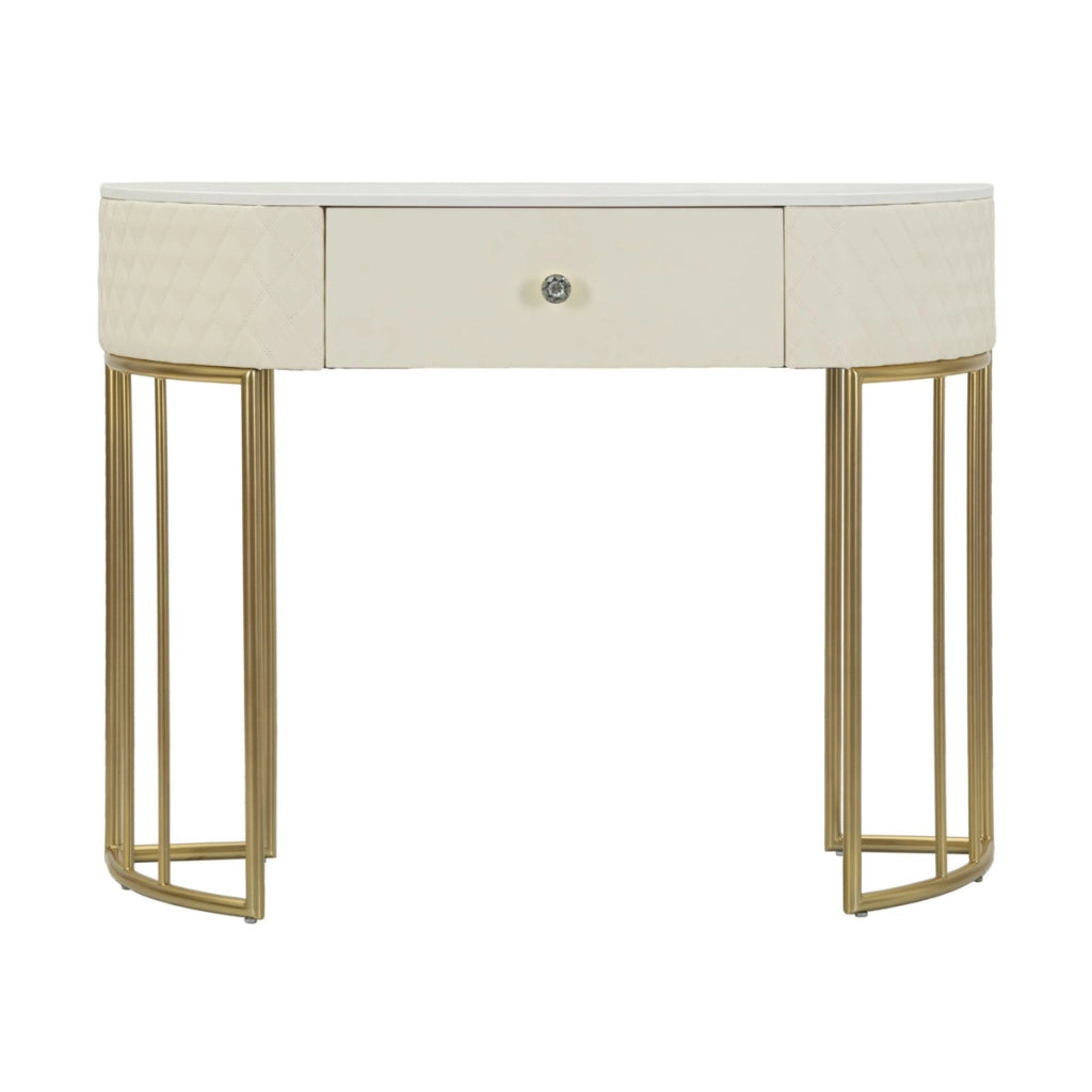Tavolo Consolle VKH607, Bianco, Legno, 100x40x75 cm