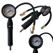 Trade Shop - Pistola Aria Con Manometro Professionale 0-16 Bar 0-230 Psi Liquido Anti-shock -