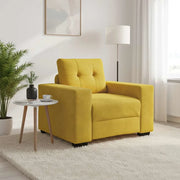 vidaXL Divano Sedia Giallo 60 cm Velluto