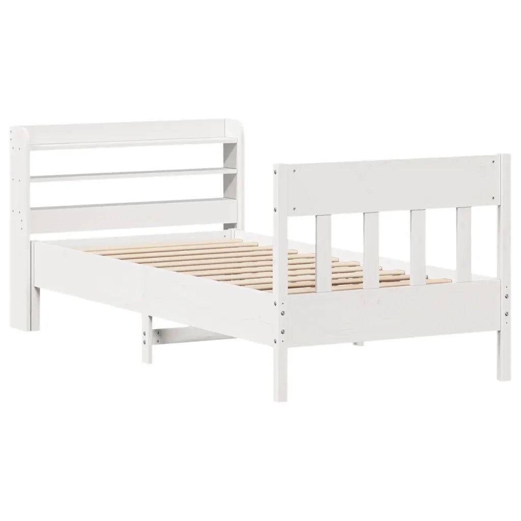vidaXL Letto senza Materasso Bianco 90x200 cm Legno Massello di Pino