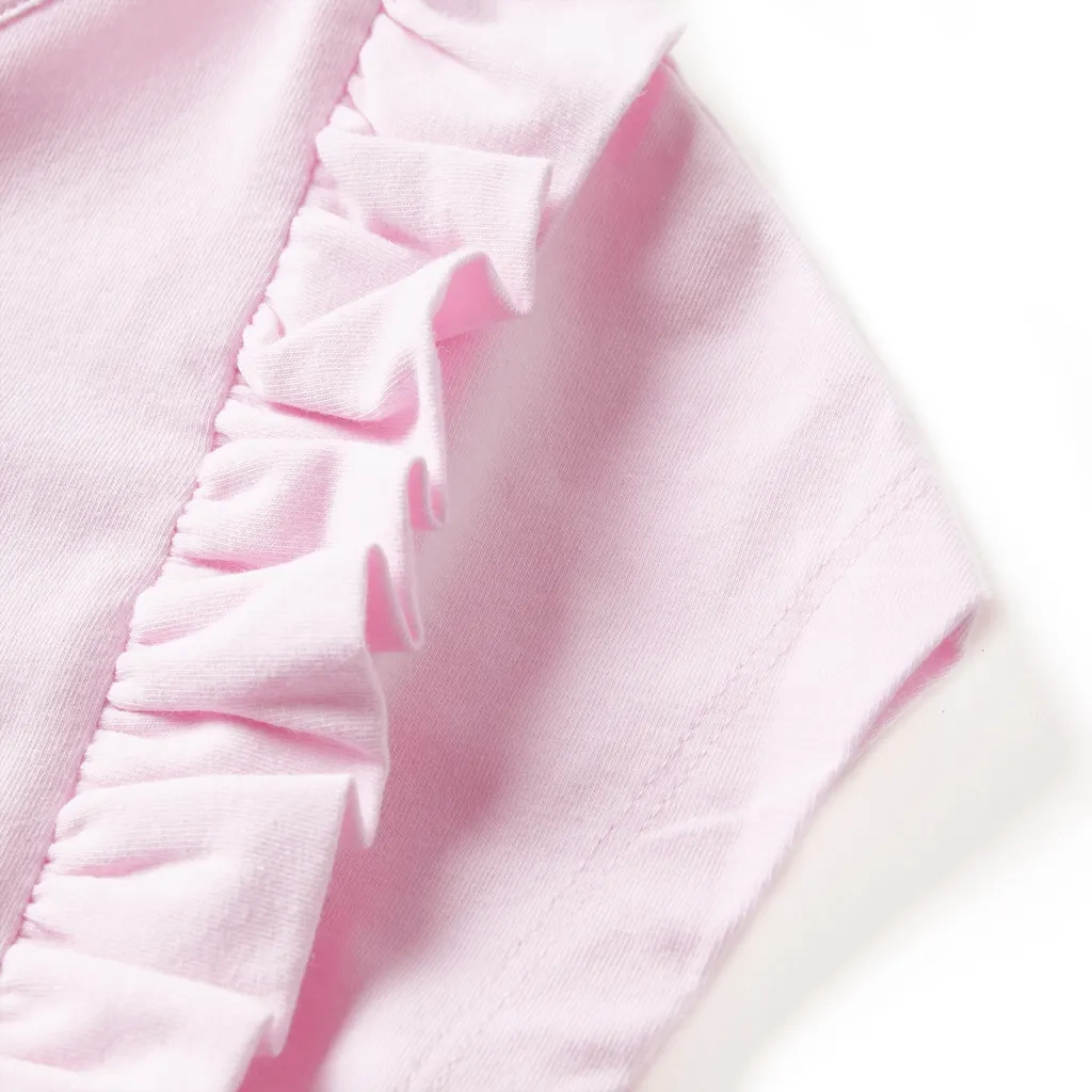 Abito da Bambina con Volant Rosa Chiaro 104 14550