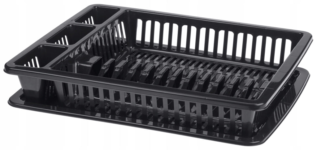 Scolapiatti KADAX per posate, grande vassoio in plastica autoportante da 46 cm