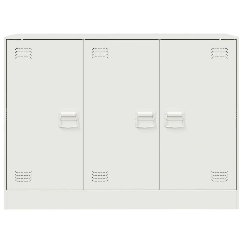 Buffet credenza cassettiera armadio mobile contenitore organizer per cucina soggiorno salotto 99 x 39 x 73 cm acciaio bianco 02_0030544