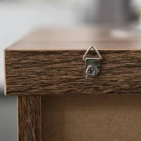 Mobile da Cucina Rustico con 2 Cassetti, Ripiani Aperti e Portabottiglie, Credenza Buffet in Legno e Metallo, 80x39x86 cm, Color legno
