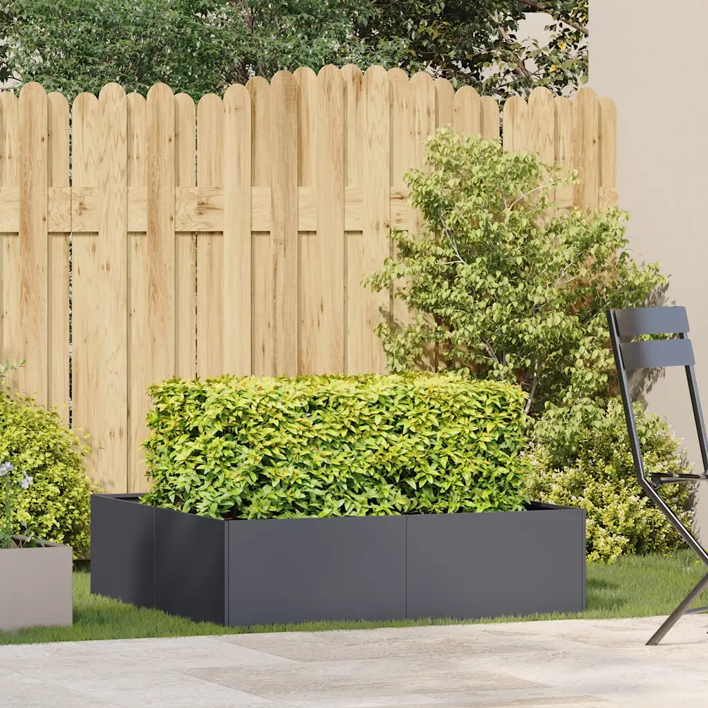 Fioriera Antracite 100x100x30 cm in Acciaio 860810