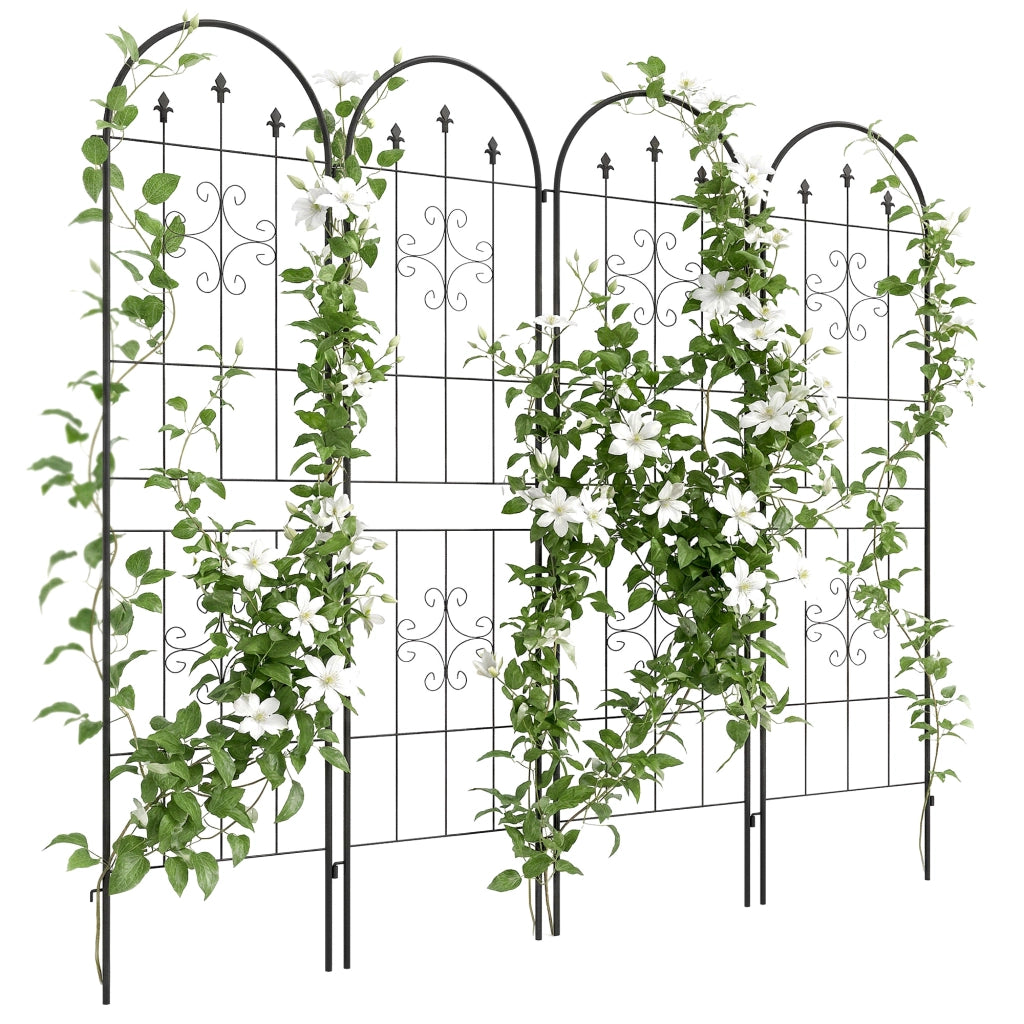 Griglia per piante rampicanti ¨C zephmum ¨C 50x180 cm nero acciaio