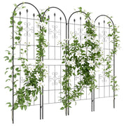 Griglia per piante rampicanti ¨C zephmum ¨C 50x180 cm nero acciaio