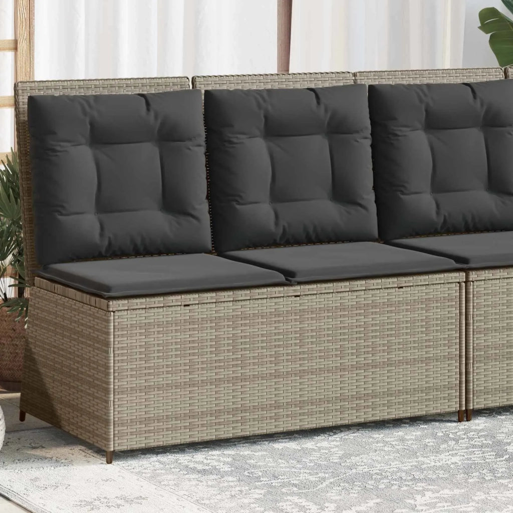 Panchina da giardino Grigio chiaro polyrattan 3394472