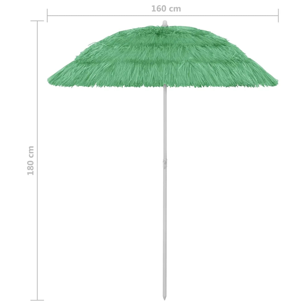 Ombrellone da spiaggia in poliestere verde da 180 cm 02_0008391
