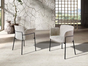 Sedia in tessuto grigio