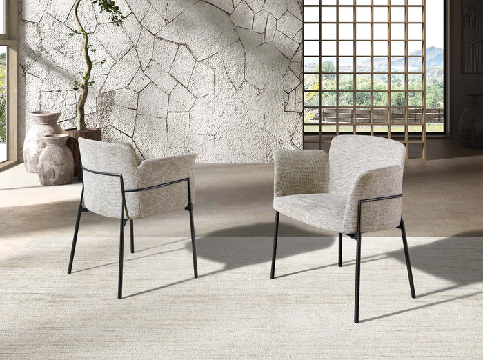 Sedia in tessuto grigio