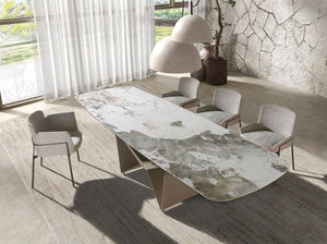 Sedia in tessuto grigio