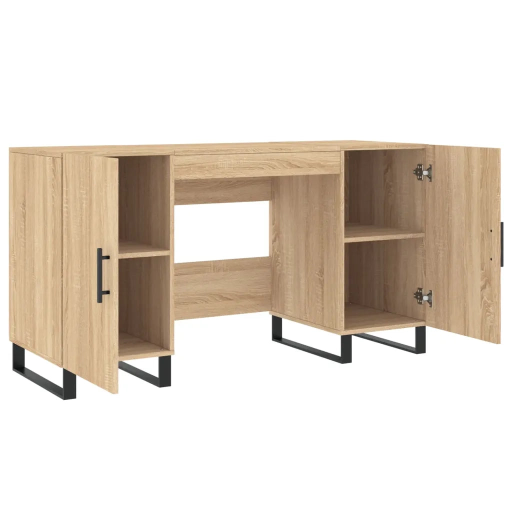 Scrivania | Tavolo da Ufficio Rovere Sonoma 140x50x75 cm in Legno Multistrato