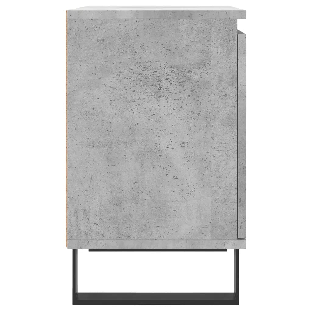 Set di 2 Comodini | Armadio da Notte | Mobiletto da notte Grigio Cemento 40x30x50 cm in Legno Multistrato