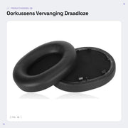 Vernici per Orecchini - Sostituzione Orecchini per Cuffie - Cuffie Senza Fili - Comfortevoli e Duraturi - Nero - Orecchini per Cuffie - Adatto per WH 1000XM5 -...