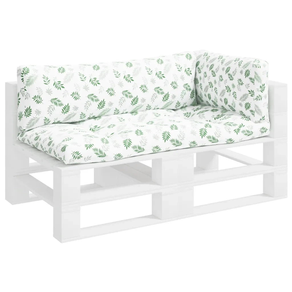 Cuscini per Pallet 3 pz Motivo a Foglie in Tessuto Oxfordcod mxl 118333