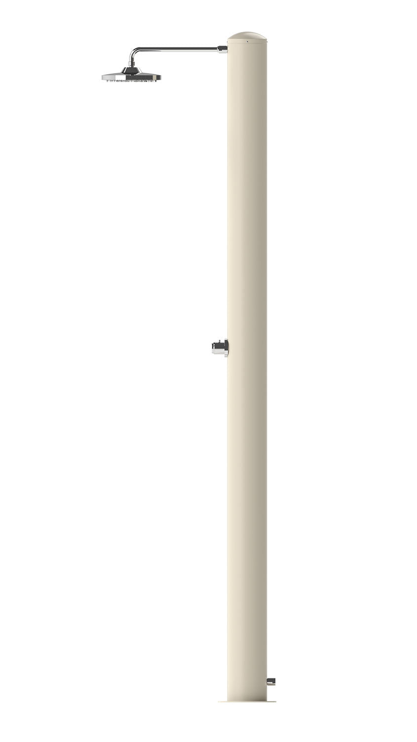 Doccia Solare da Giardino 28 L Soffione Eco Rain e Miscelatore Temporizzato Tevere TB Bianco Perla