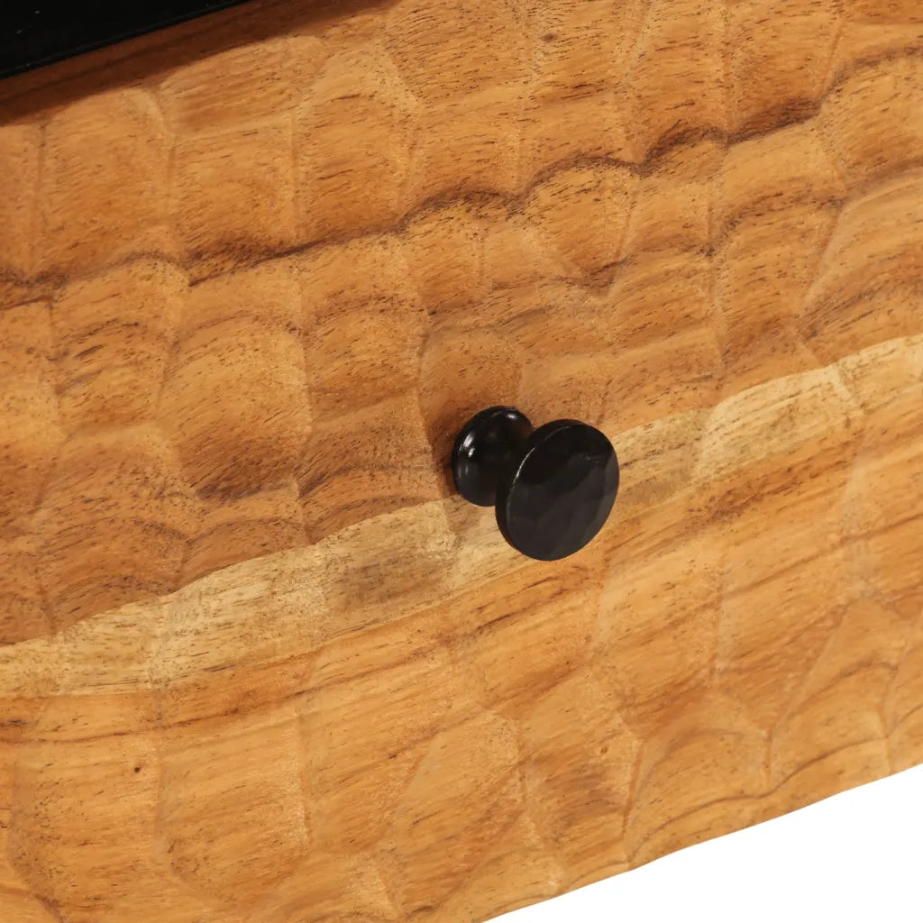 Comodino-Tavolino da notte 40x33x46 cm in Legno Massello di Acacia 862753