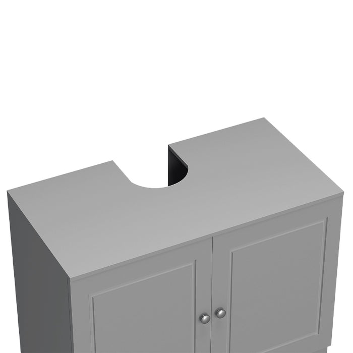 Mobile Sottolavabo da Bagno Linea Pietra Copricolonna con 2Ante Mobiletto Lavabo