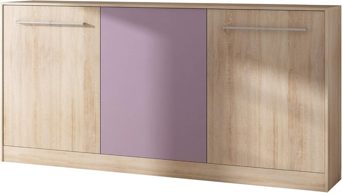 Mobile con Letto Pieghevole Integrato Roger cm 212x40x113h rovere viola
