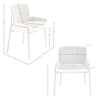 Sedia in tessuto grigio e velluto marrone