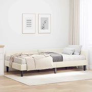 Struttura Letto Angolare con Materasso 2 pcs Crema Velluto
