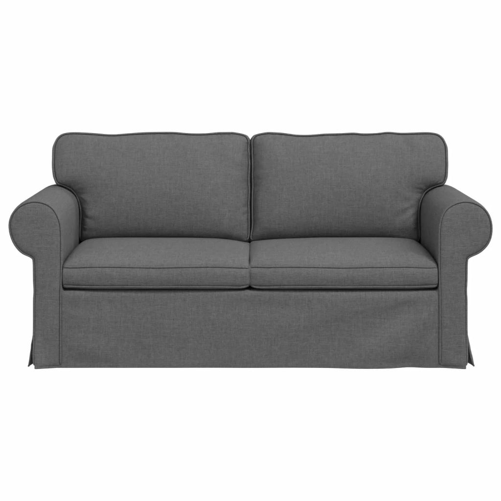 Divano Grigio scuro 215 x 82 x 80 cm Tessuto