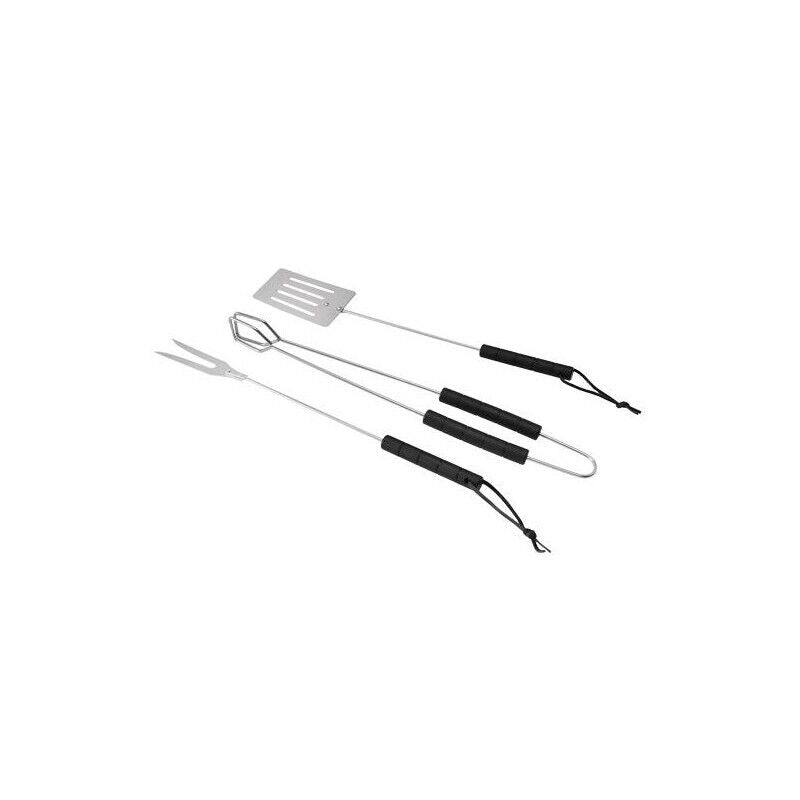 SET EL GAUCHO DA 3 UTENSILI PER BARBECUE CON MANICO NERO