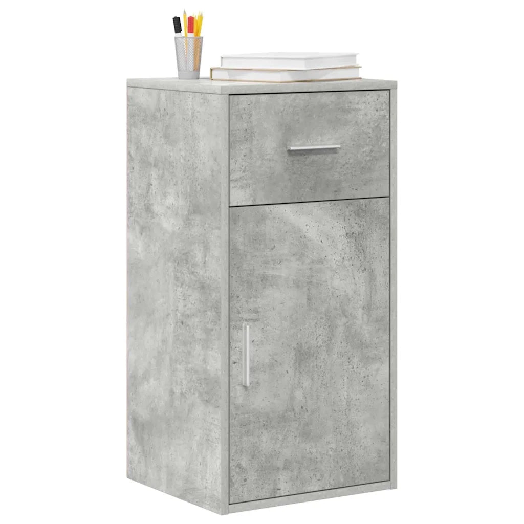 Credenza con Cassetto-Buffet-Armadio da cucina Grigio cemento 38 x 34 x 75 cm