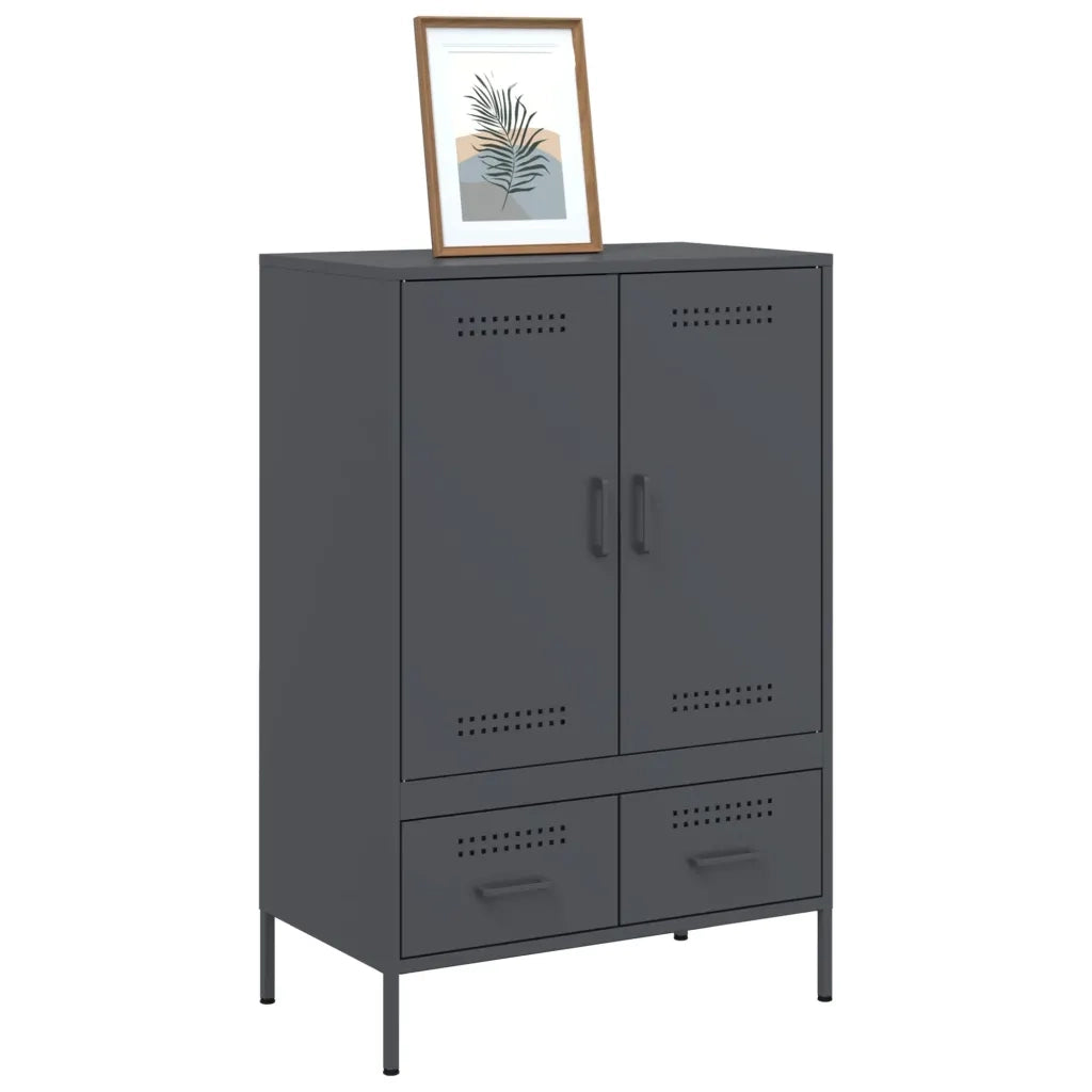 Credenza Antracite 68x39x101,5 cm Acciaio 843110
