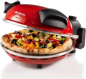 Ariete 909 forno pizza - pizza in 4 minuti - piastra in pietra refrattaria con trattamento antiaderente - temperatura max 400° - 1200 watt - timer 30’ - 00C090900AR0