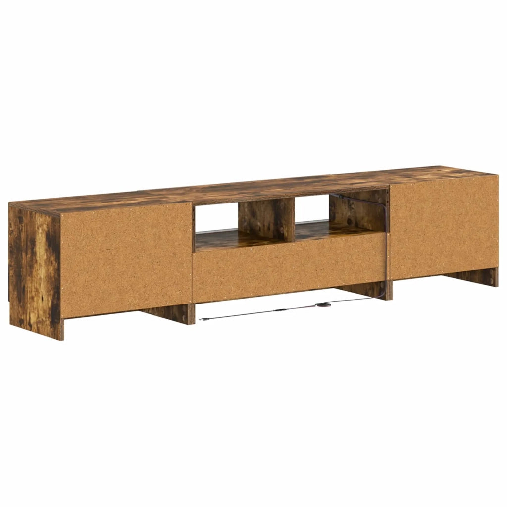Mobile TV LED a 5 pezzi Rovere Fumo Legno ingegnerizzato 3417008
