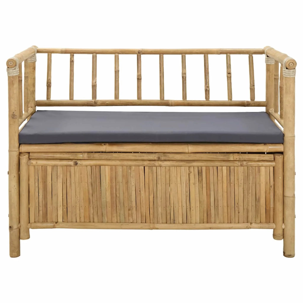 Panca da Giardino con Contenitore 110 x 47 x 80 cm Bambù