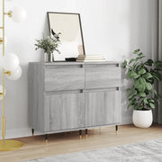 Credenze 2 pz Grigio Sonoma 40x35x70 cm in Legno Multistrato 831145