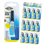 ADESIVO ISTANTANEO 'SUPER GLUE' gr. 3 (jumbocard)- 12 blister  - BOSTIK