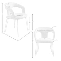 Sedia in tessuto bianco sporco