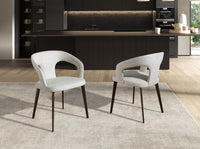 Sedia in tessuto bianco sporco