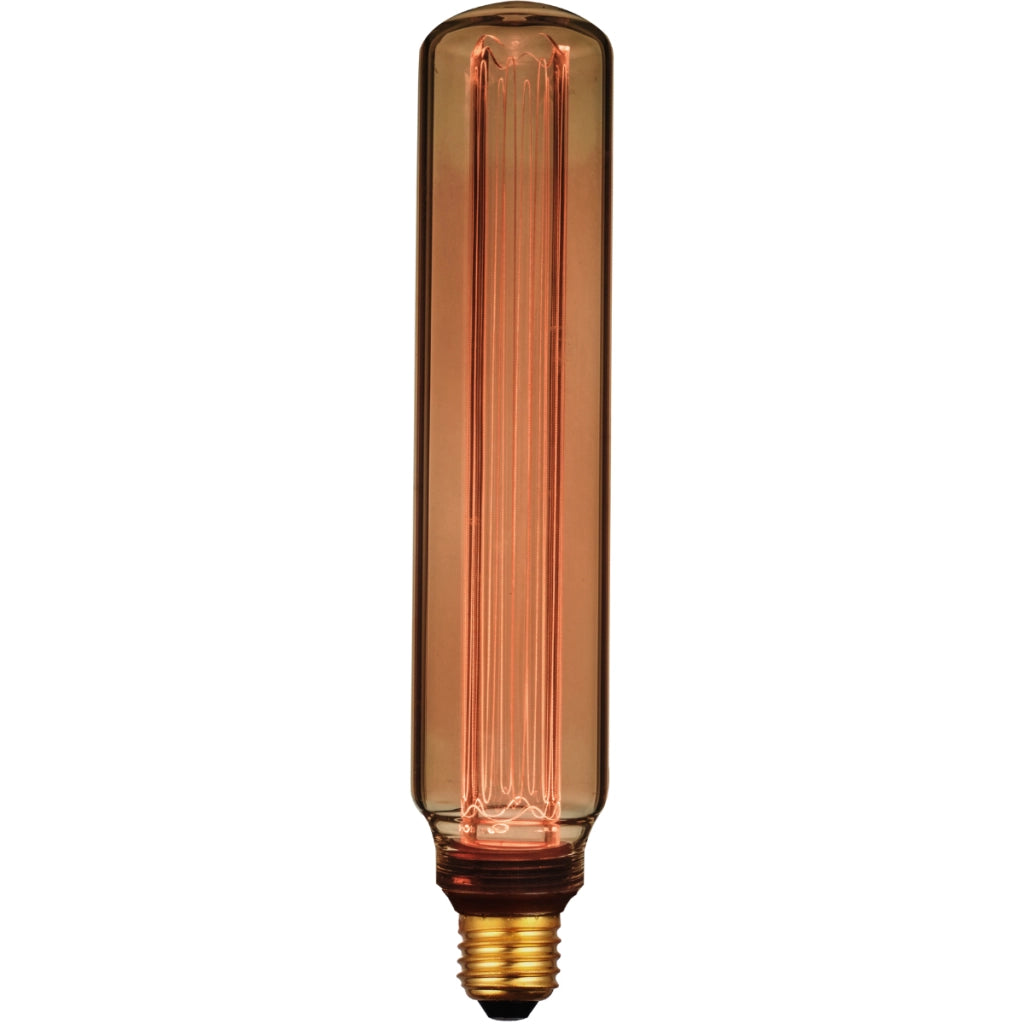 Lampadina LED decorativa T60 ambra E27 4W 180lm 1800K Polux