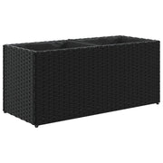 Fioriera rialzata per piante fiori patio giardino con 2 vasi 72 x 30 x 32 cm resina intrecciata nera 02_0038082