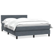 vidaXL Giroletto a Molle con Materasso Grigio Scuro 160x210 cm Velluto