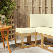 Sedia da giardino-Panca da esterno con cuscino Bianco 610926