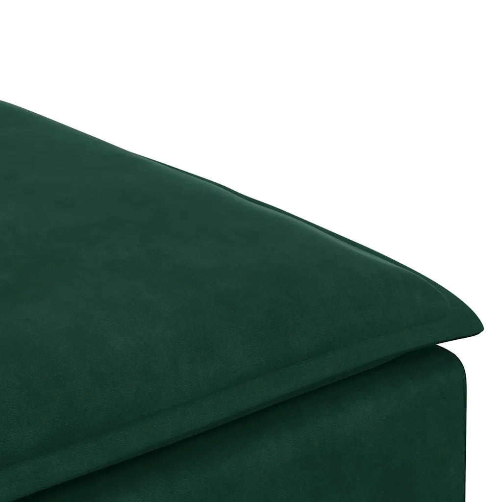 Divano da Giardino-Modulo Poggiapiedi Divano Modulare Verde Scuro 100x100x48 cm 161592