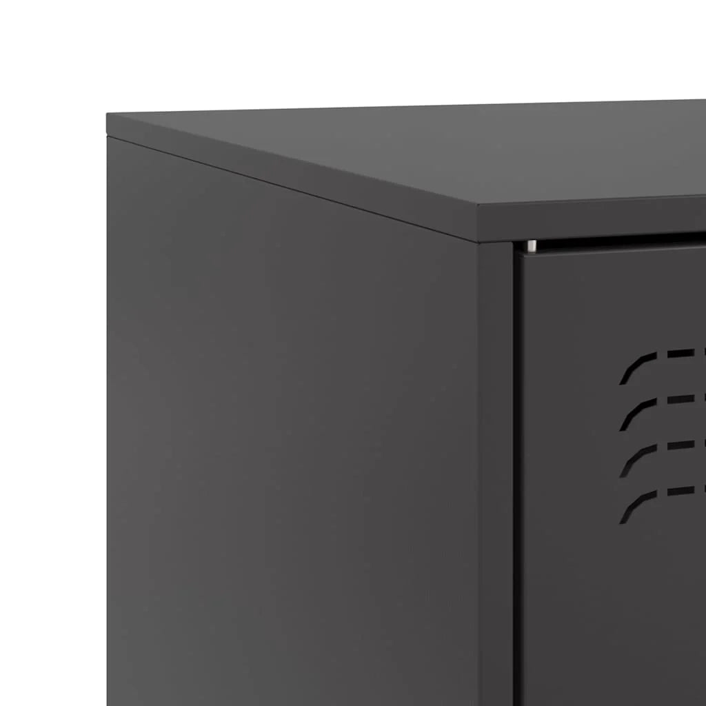 Mobile TV multimediale mensola TV credenza TV per sala da pranzo soggiorno camera da letto 99 x 39 x 44 cm acciaio nero 02_0026369