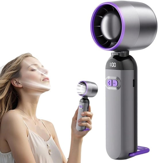 Ventilatore Portatile – Ventilatore Manuale Ricaricabile Con Velocità Regolabile – Mini Ventilatore Personale Estivo Per Donna Uomo – Per Viaggi, Vacanze, Campeggio
