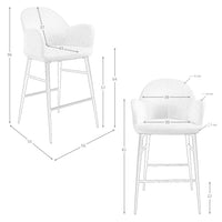 Sgabello in tessuto grigio chiaro