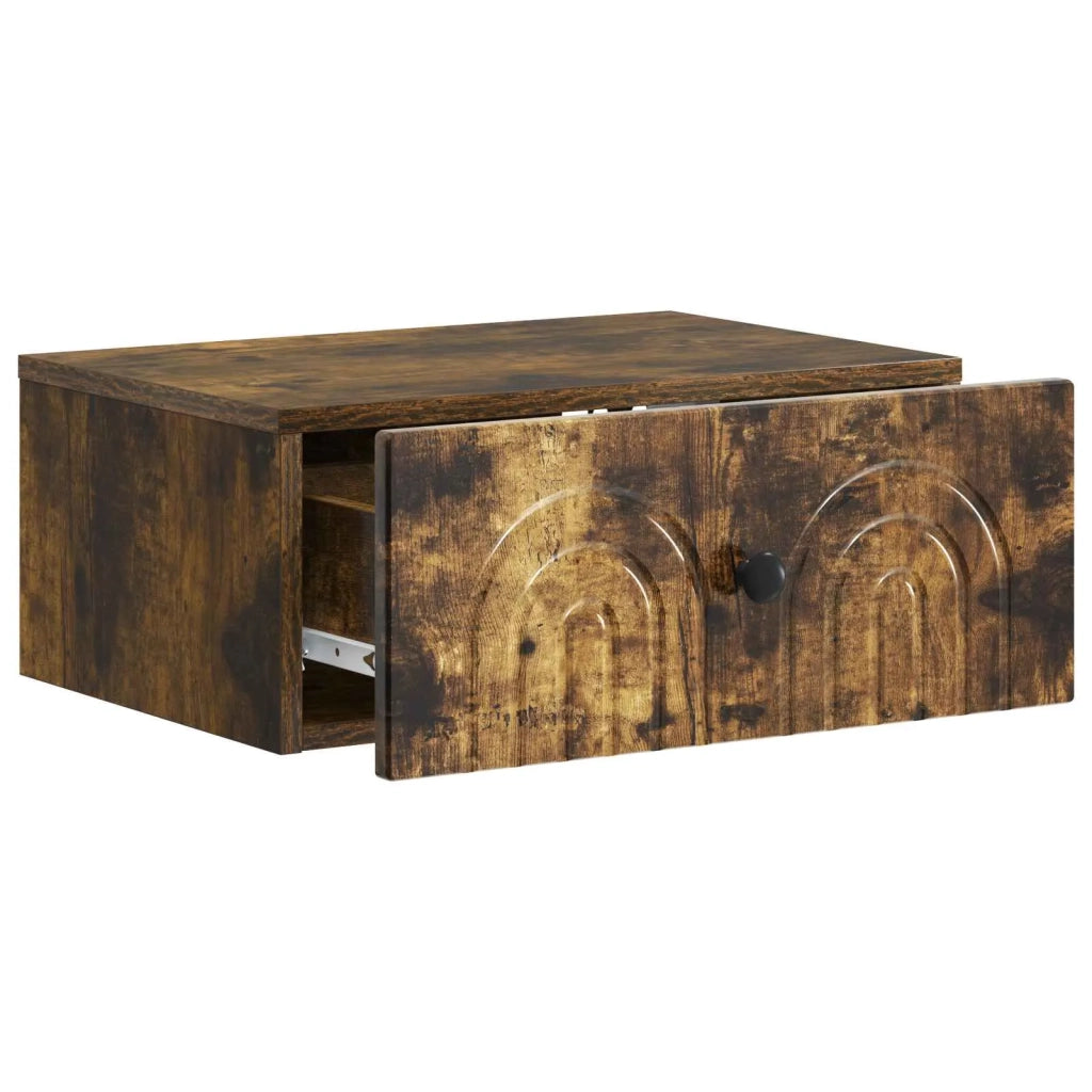 Mobiletto da notte a muro 2 pcs Rovere Fumo 49 x 34,5 x 20 cm 898116