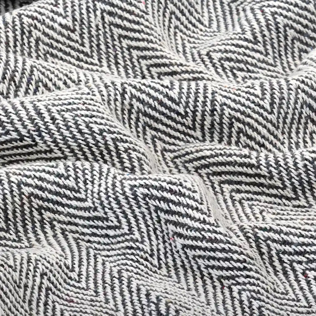 Copriletto in Cotone a Spina di Pesce 125x150 cm Blu Marino 245321