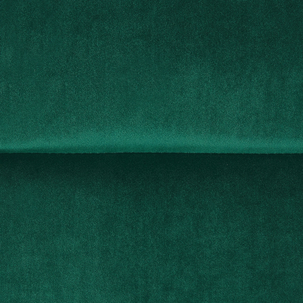 Set di 2 sedie da pranzo imbottite in velluto verde gambe a sbalzo argento senza braccioli design moderno