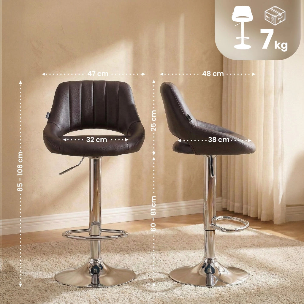 Set di 2 sgabelli da bar Milet ecopelle C 1